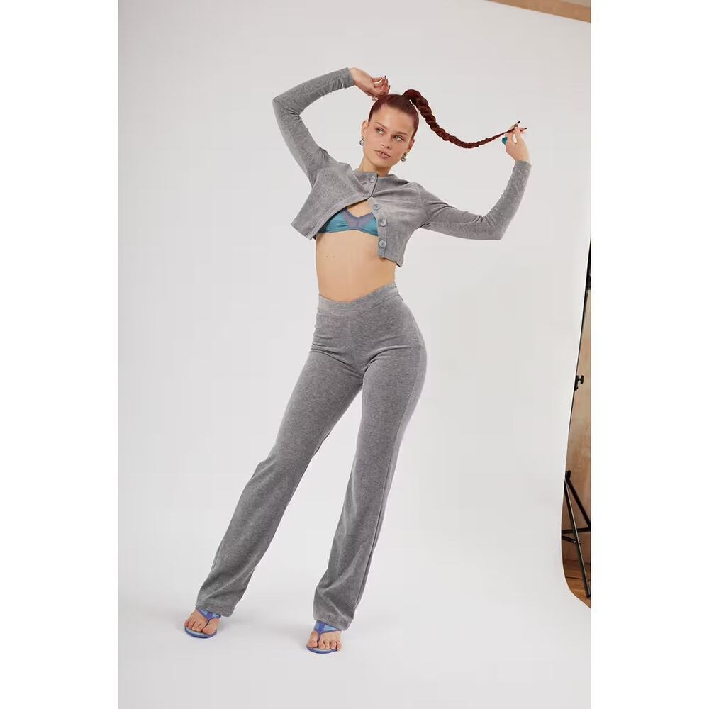 Peachy Den Matching Set in Gray Pants Top size XS